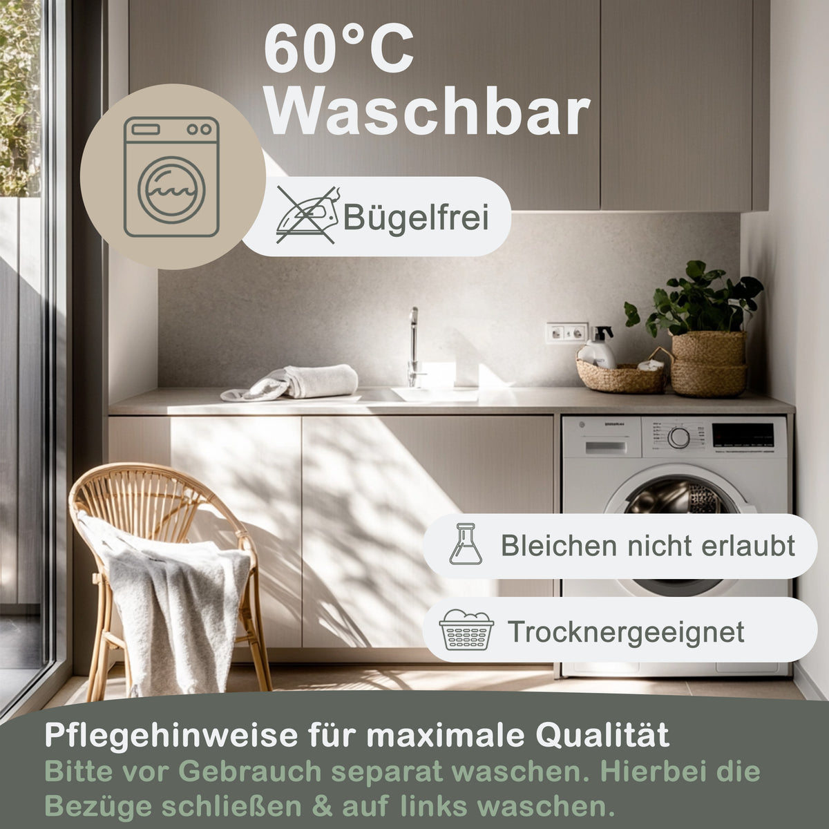 Biber Bettwäsche-Set Ornamente Sand