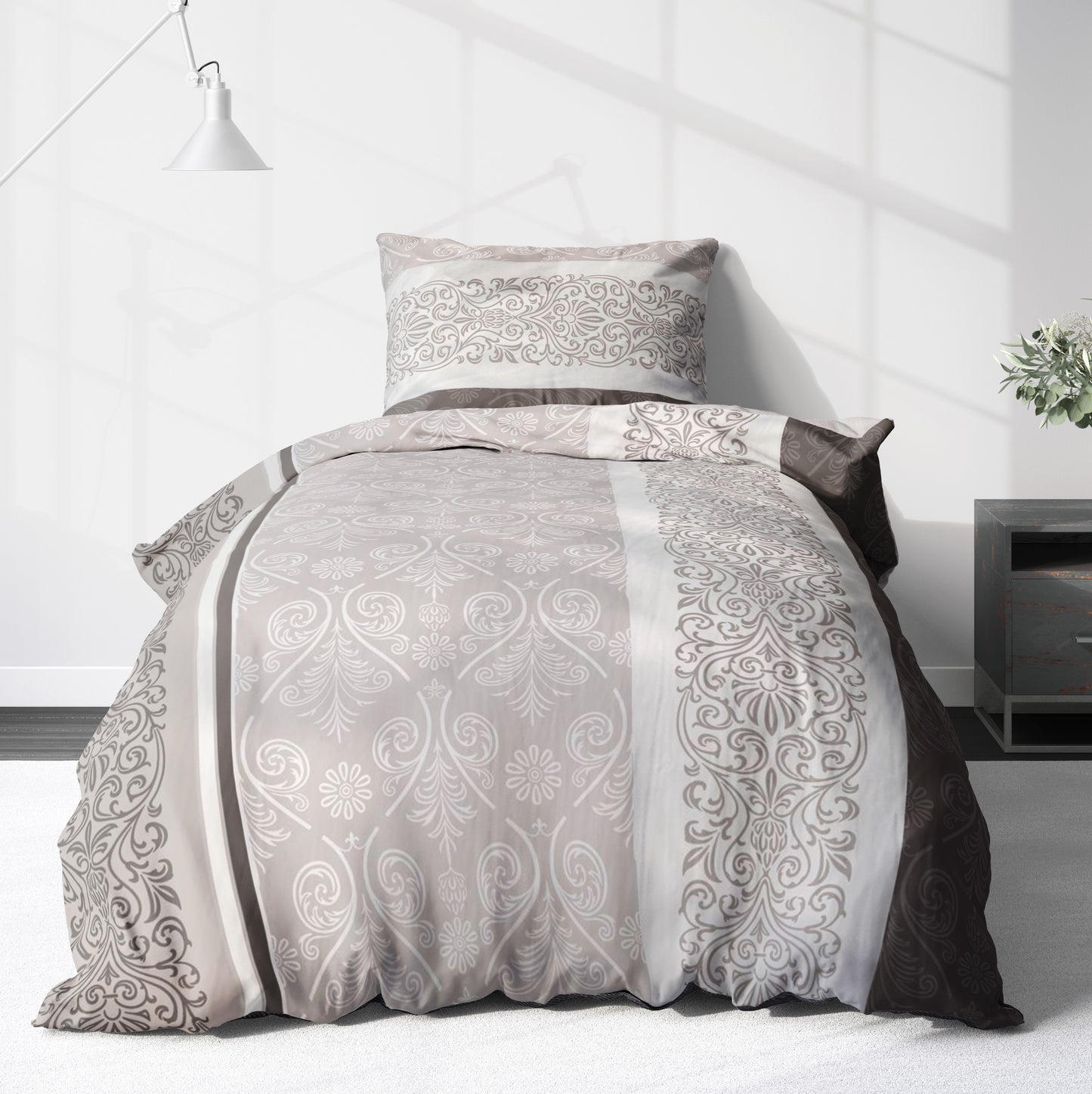 Biber Bettwäsche-Set Paisley in Beige Oxford