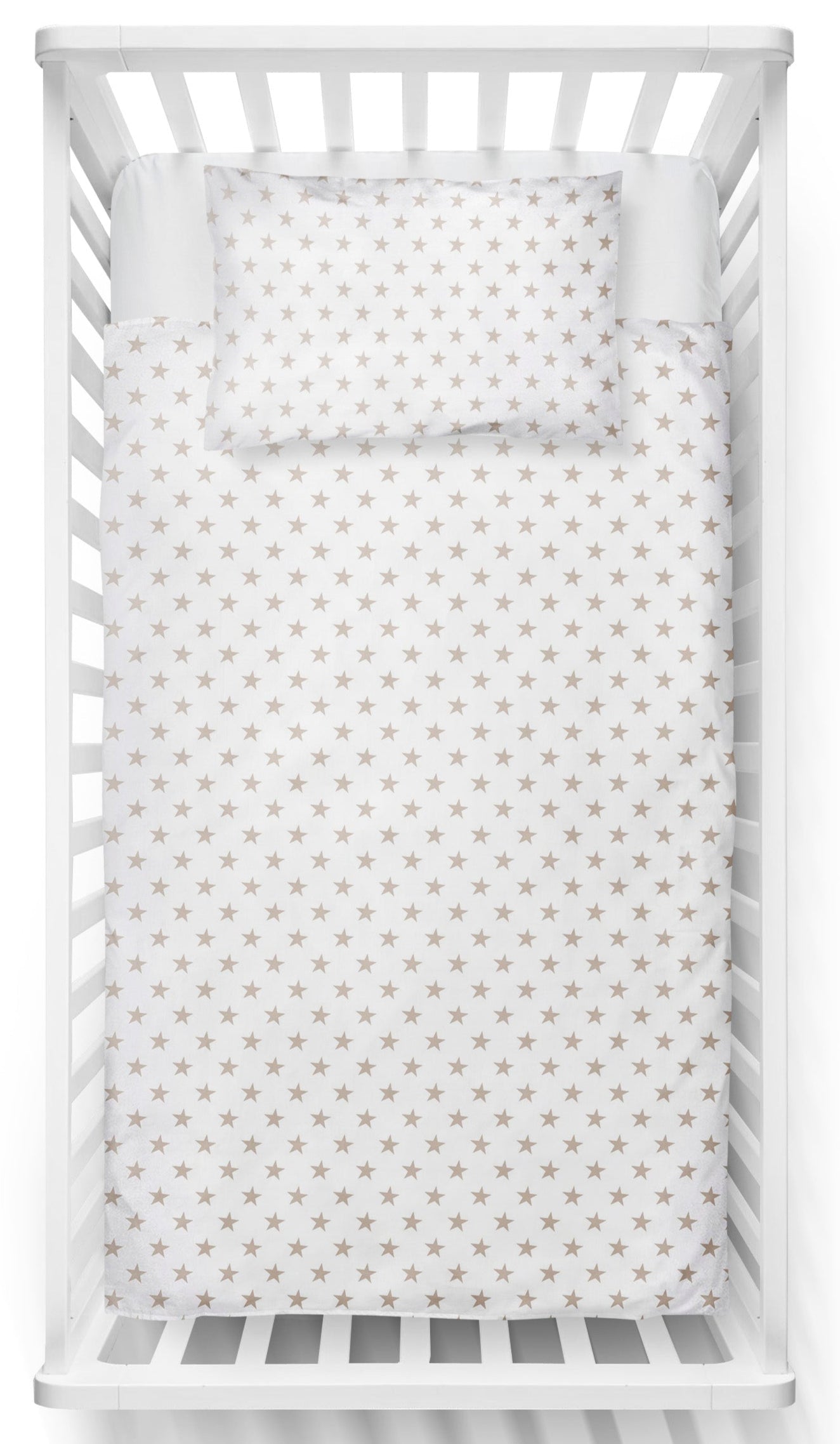 Renforce Bettwäsche-Set 100x135cm Sterne in Weiß