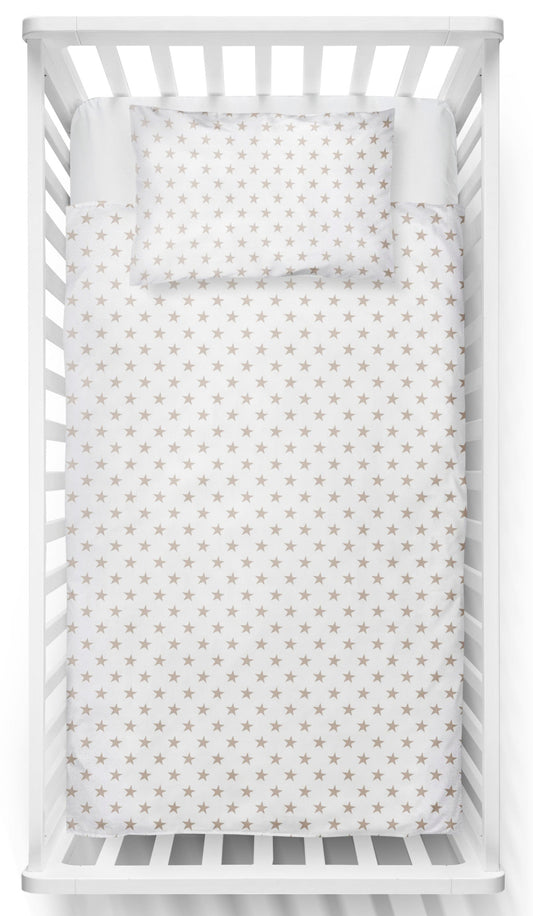 Renforce Bettwäsche-Set 100x135cm Sterne in Weiß